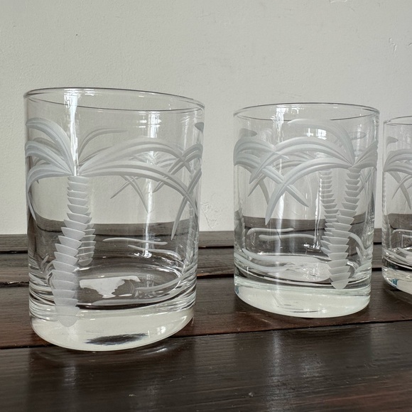 Rolf Glassware Palm Tree Lowball Glasses - Picture 3 of 5